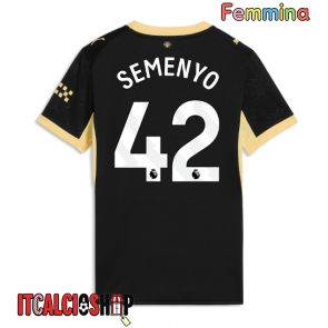 Manchester City Antoine Semenyo #42 Seconda Maglia Femmina 2026-27 Manica Corta